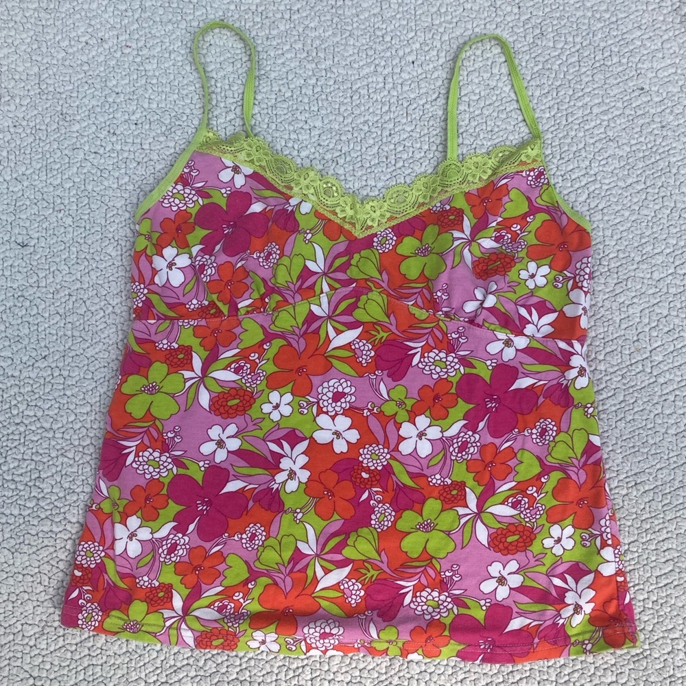 Y2K Lace Trim TankTop